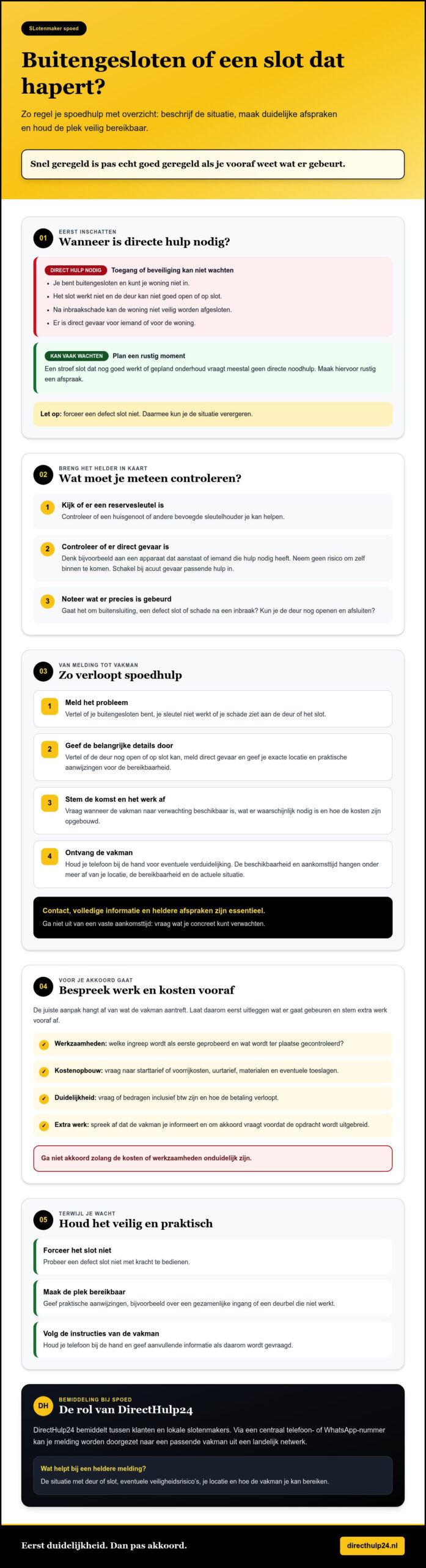 Slotenmaker spoed nodig? Zo regel je snel en betrouwbaar hulp