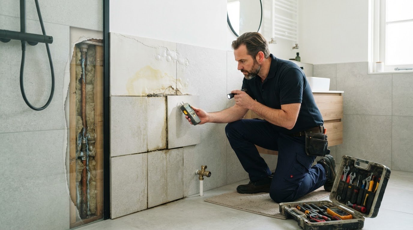 Lekkage badkamer muur: zo vind je de oorzaak en pak je het aan